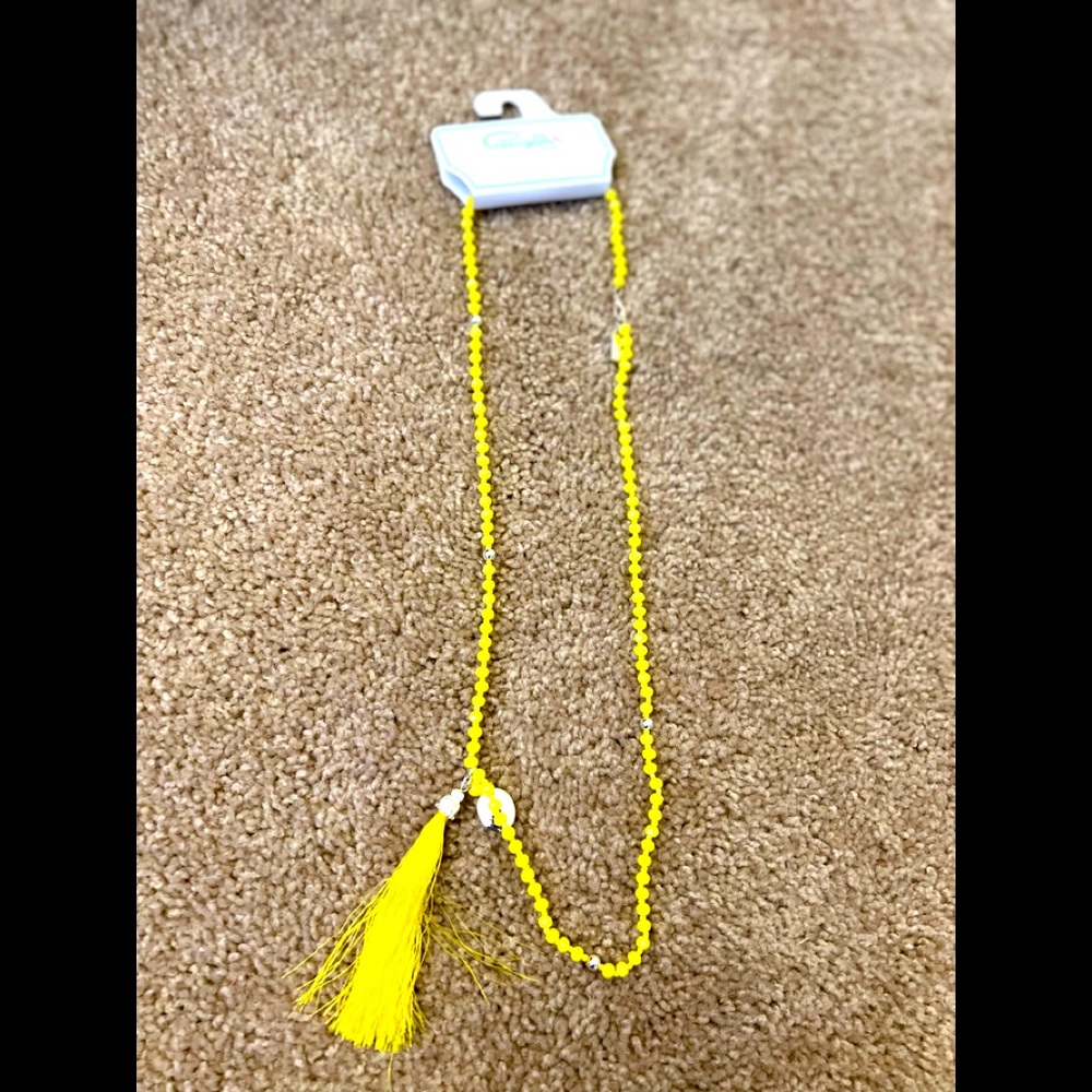 Pappagallo Yellow beaded Silver necklace